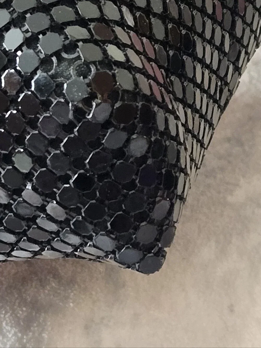 Metal Mesh Clutch Crossbody Black Gold Silver Vintage Style Evening Bag